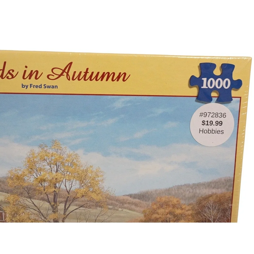 Friends In Autumn Country Red Barn Pond Fall Fred‎ Swan 1000 pc 24